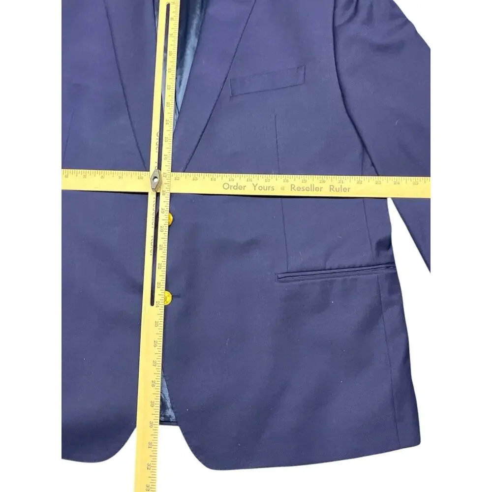 Ralph Lauren 48R Men’s Blue Wool Blend Blazer Gold Button Classic Jacket